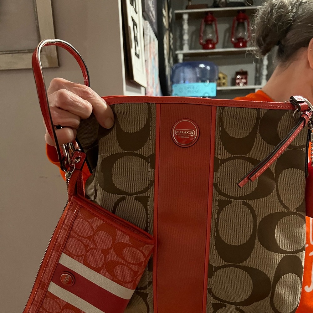 Authentic coach crossbody with wallet.